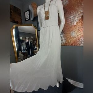 Zara 100% Cotton Voluminous Maxi Dress